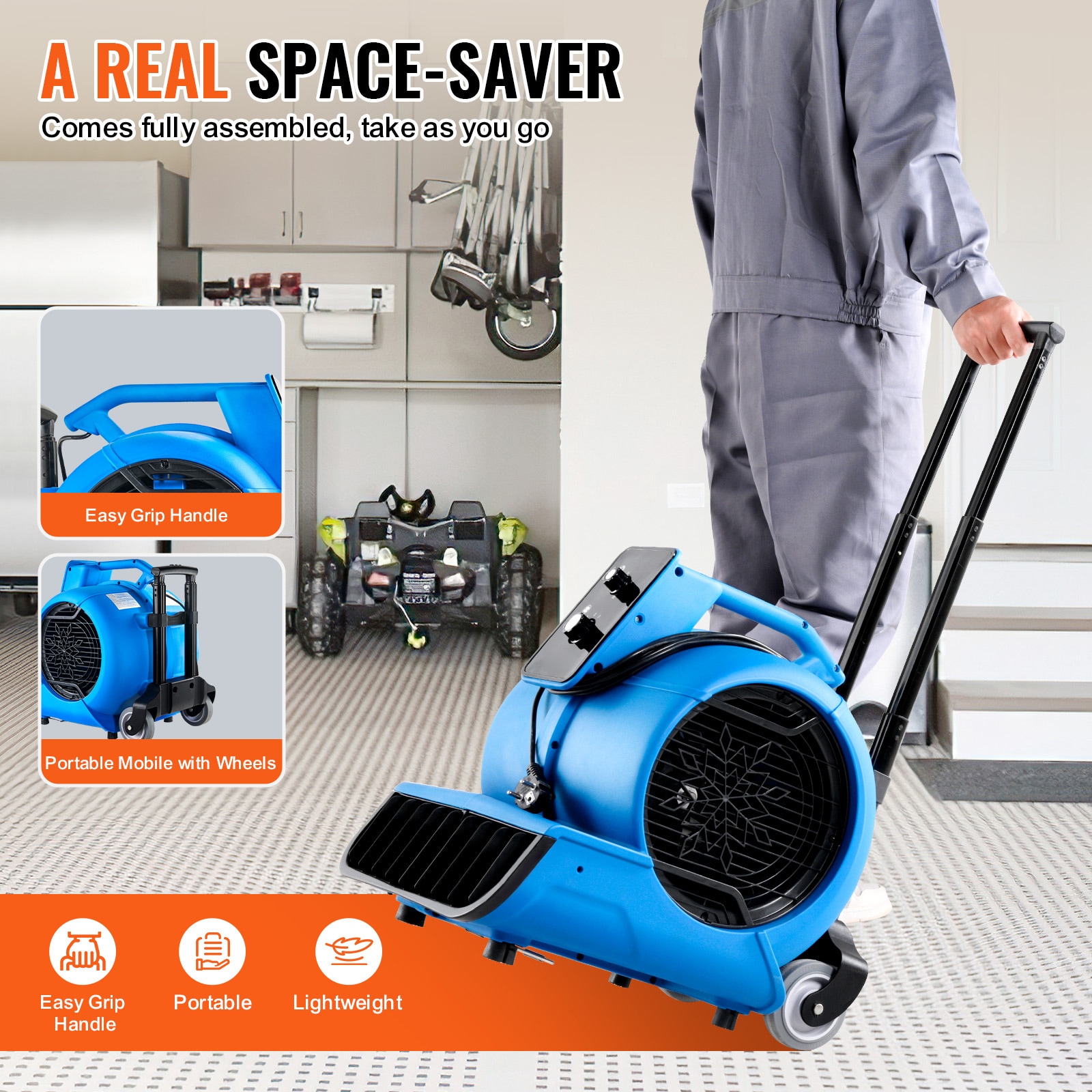 Floor Blower Industrial Air Mover High Velocity 3 Speed Fan_voghion.com